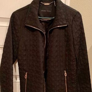 Women's Quilted Jacket in Black with Gold hardware